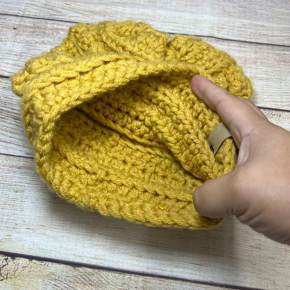 Handmade Mustard Yellow Chunky‎ Knit Beanie